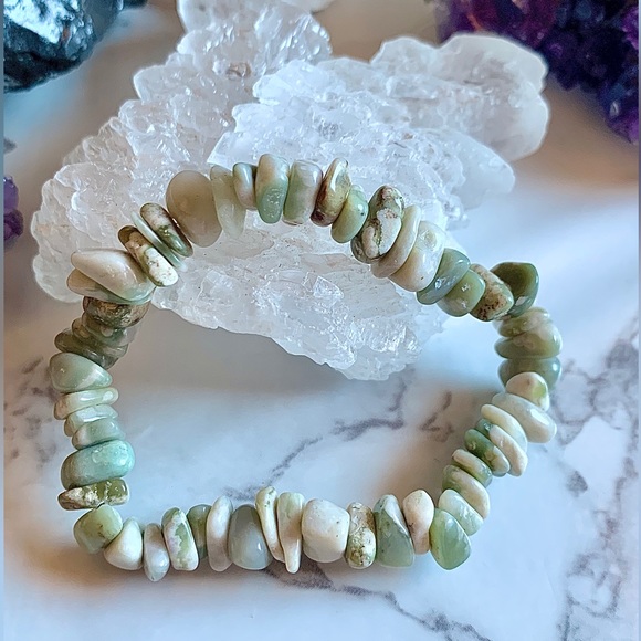 βοΈRESTOCKED Green Flower Agate Bracelet β’ Handmade Jewelry β’ Agate Jewelry - Picture 4 of 14